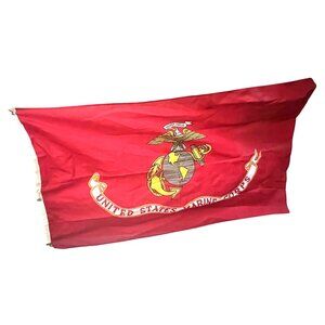US MARINES Semper Fidelis USMC Red Marine Corps Porch Banner 55" X 34"